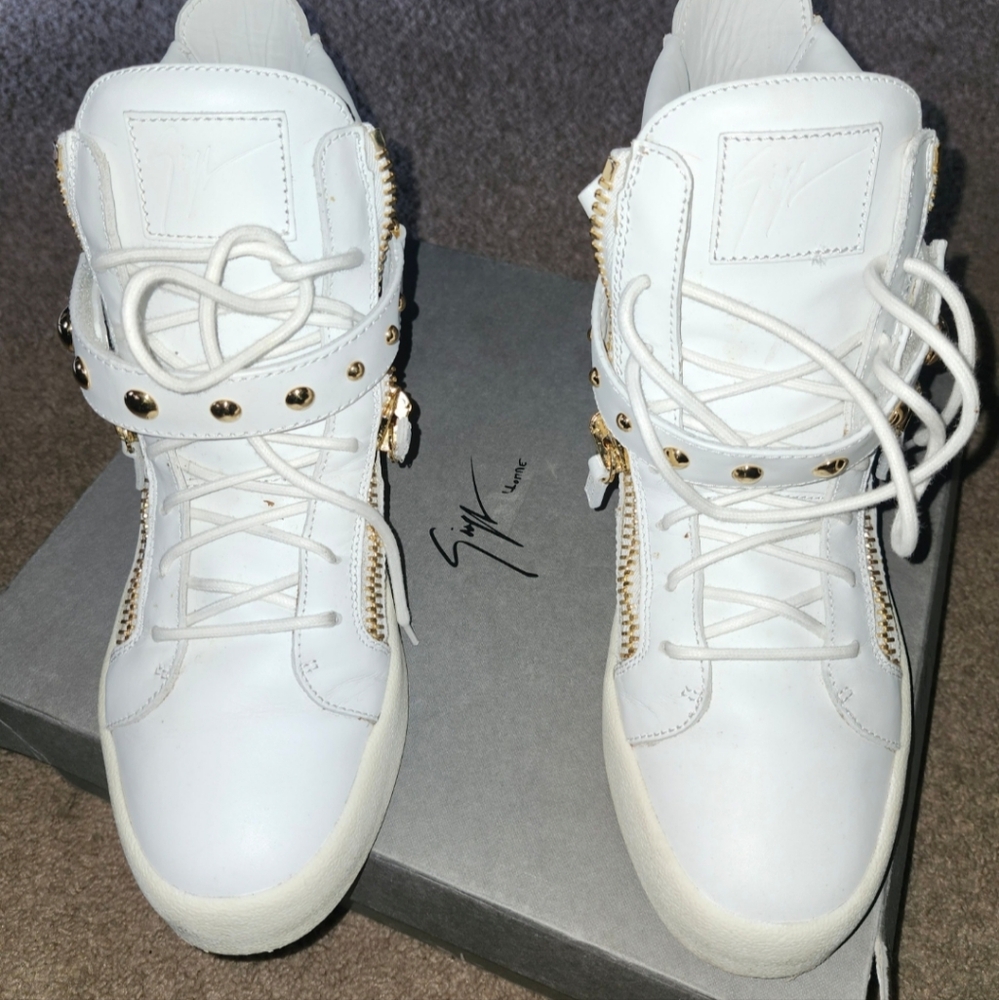 Giuseppe Zanotti White High-Top Sneakers